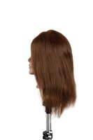Labor Oefenhoofd Smart pro Medium Brown 35cm 100% menselijk haar