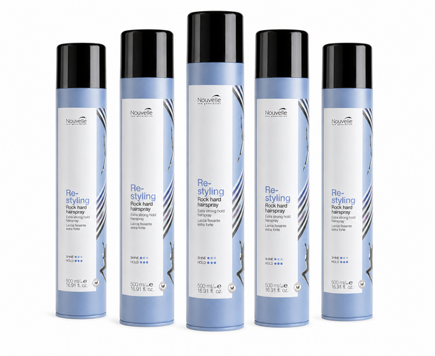 5x Nouvelle Re-Styling Rock Hard Haarspray 500ml