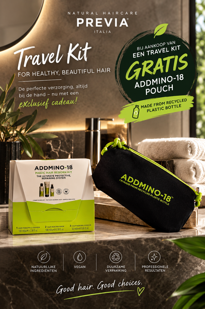 Addmino-18 Travel kit 100ml+ 100ml+ 50ml Nu met gratis Addmino-18 Pouch