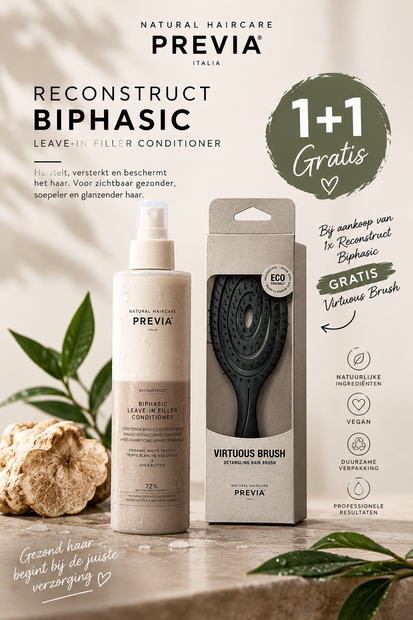 Previa Reconstruct bi-phasic leave-in filler + Gratis Previa Virtuous Brush