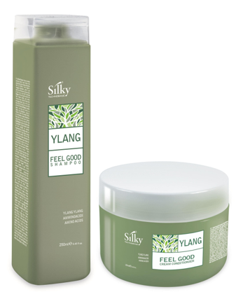 Silky Ylang Feel good Shampoo + Crem Conditioner sachet 10+10ml 1stuk HD Haircare