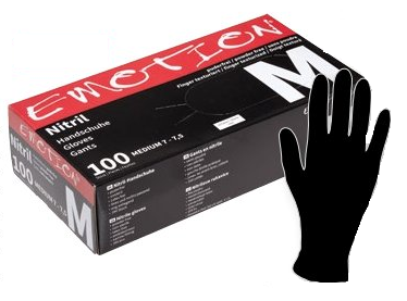 Efalock vinyl handschoenen maat M Zwart ongepoederd