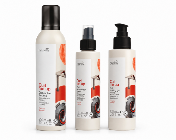 Nouvelle Strong Hold Curl Pakket + Gratis Shampoo 250ml